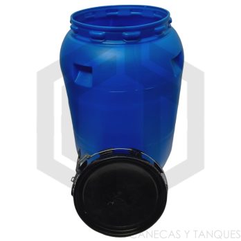 Caneca Plástica 55 Galones/208 Litros Tapa Araña (Reacondicionada)